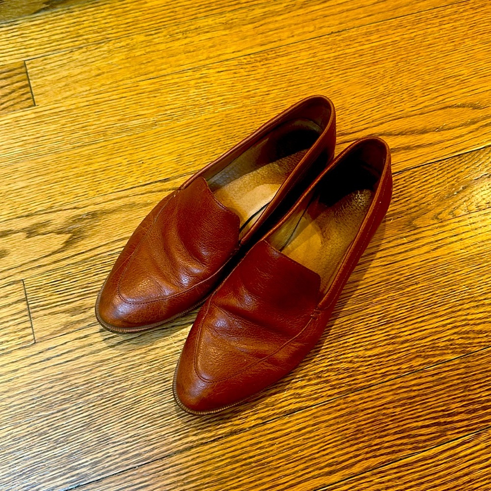 Madewell tan leather loafers